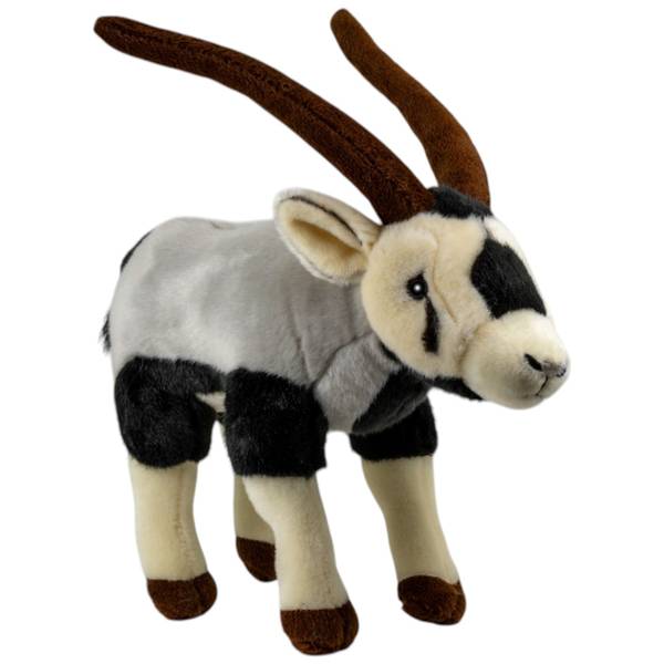 Kuscheltier Oryx-Antilope Grau - Kunstfell - 12 x 25 x 28 cm
