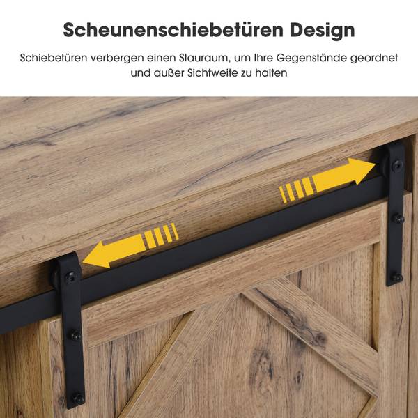 TV-Lowboard Astraios Ⅳ Schwarz - Braun - Holz