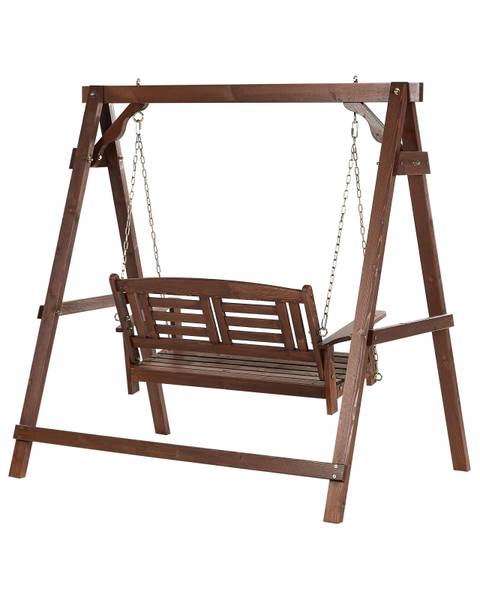 Gartenschaukel NERITO Braun - Massivholz - 159 x 169 x 117 cm