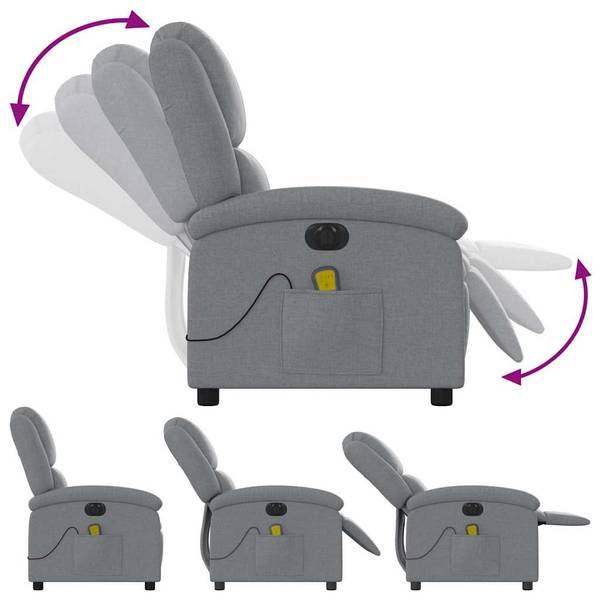 Massagesessel Elektrisch 3032265-2 Hellgrau
