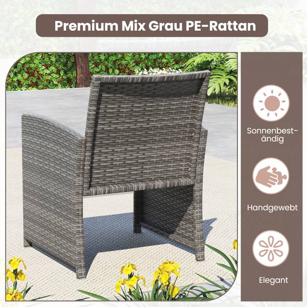 Gartenmöbel Set TI96951 4-tlg. Grau
