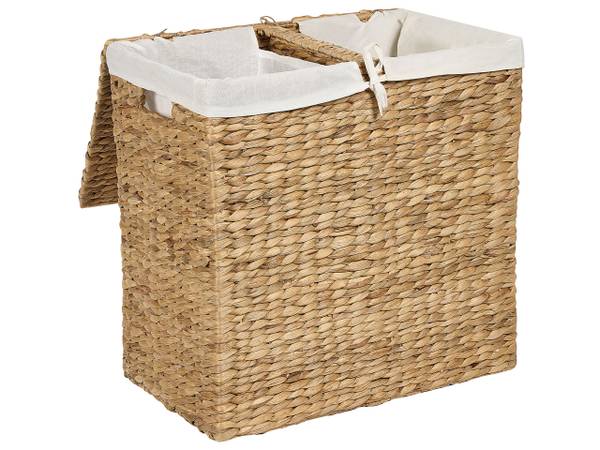 Wäschekörbe LANGSON Beige - Blau - Naturfaser - 30 x 50 x 50 cm