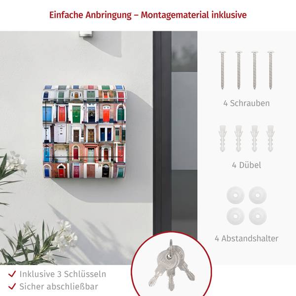 Briefkasten Urban Doors Stahl - 39 x 46 x 13 cm