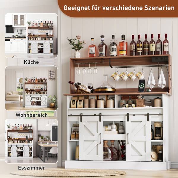 Sideboards Codon Weiß - Holzwerkstoff - 120 x 130 x 40 cm