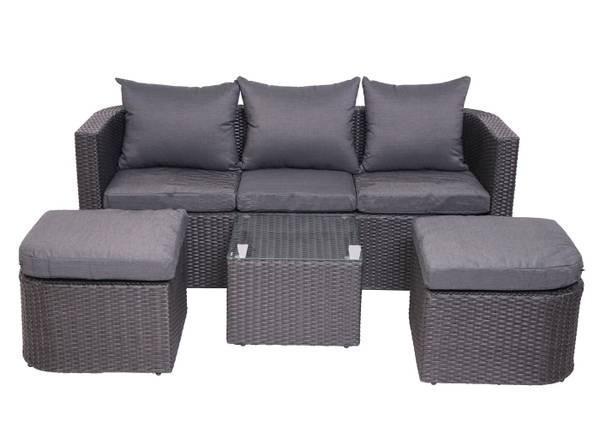 Lounge-Set J37 (4-Teilig) Anthrazit