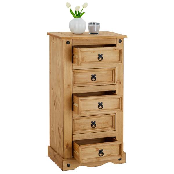 Chiffonnier SALSA Marron - Pin - 53 x 104 x 40 cm