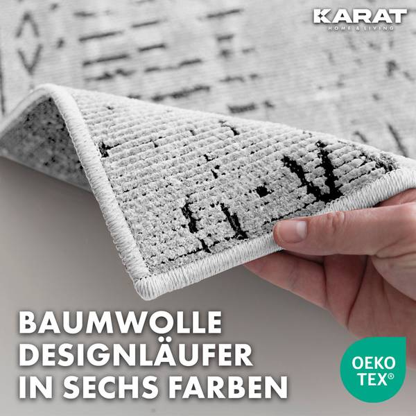 Teppich-Läufer Vena Creme - Tiefe: 300 cm