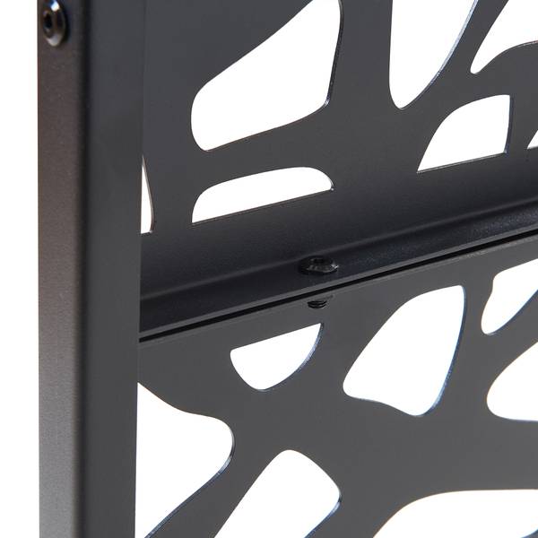 Raumteiler Poskind Schwarz - Stahl - 100 x 200 x 50 cm
