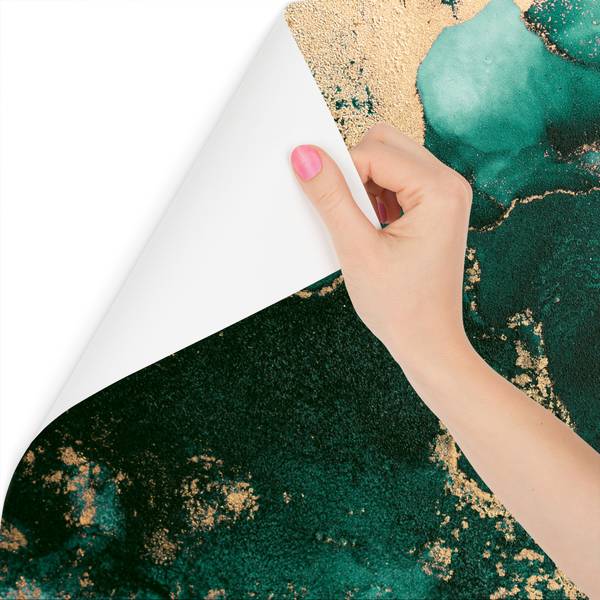 Vlies-Fotobehang MARMER Abstractie groen - 460 x 300 x 300 cm