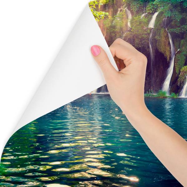 Fototapete WASSERFALL Pflanzen Natur 3D 400 x 280 x 280 cm