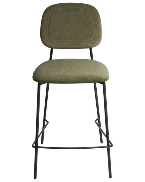 Tabouret de bar DUETTE Noir - Vert - Vert olive