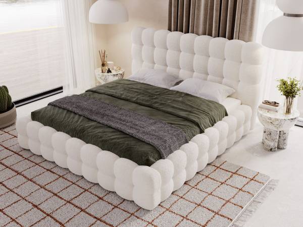 Polsterbett TWIST Creme - Cremeweiß - Liegefläche Breite: 180 cm