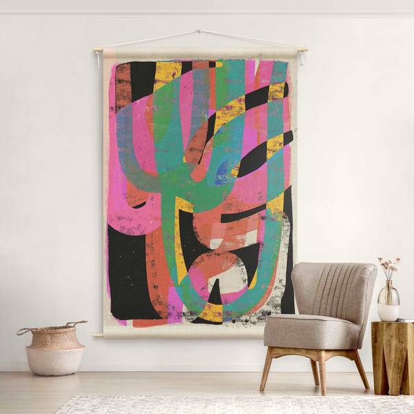 Wandteppich Farbenfrohe Formen 145 x 217 cm