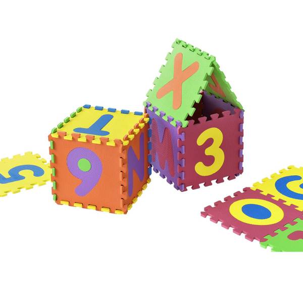 Kinder Puzzlematte Kim 36-teilig Kunststoff - 189 x 1 x 189 cm