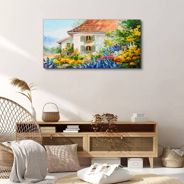 Wandbild Frühling auf dem Land 00018858 100 x 50 cm