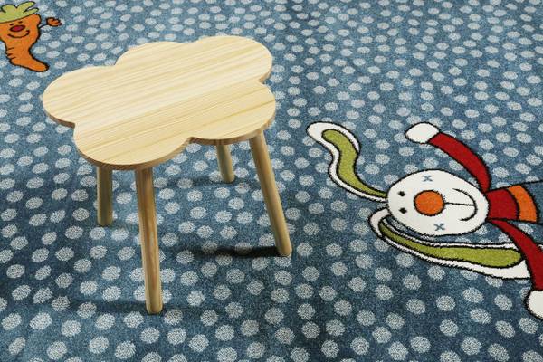 Kinderteppich Rainbow Rabbit Blau