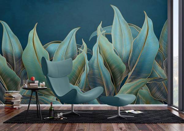 Fototapete 601477 Blau - Papier - 375 x 270 x 270 cm