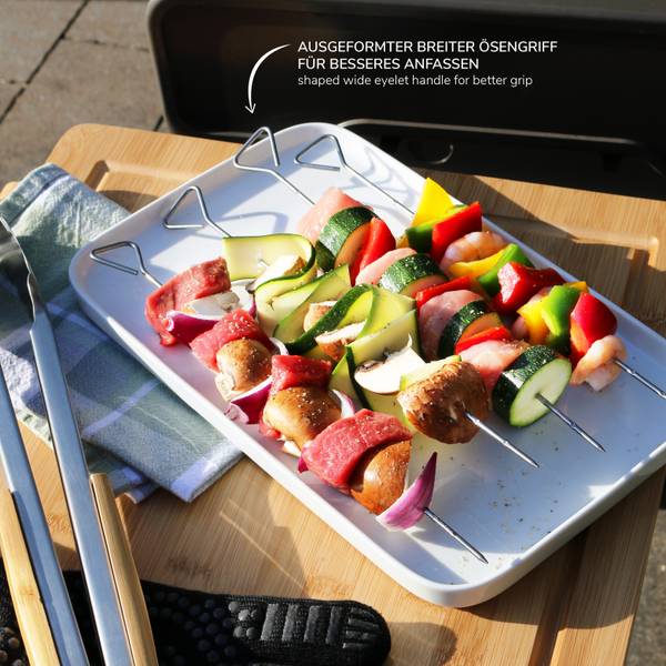 Grillspieße 14096 (12er-Set) Silber - Metall - 1 x 3 x 30 cm
