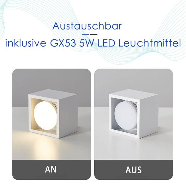spot plafond LED Qfhh Blanc - Fer - 10 x 8 x 10 cm