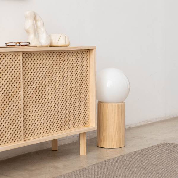 Sideboard Granadella 2 Türen Unlackiert Braun - Kiefer - 120 x 65 x 35 cm