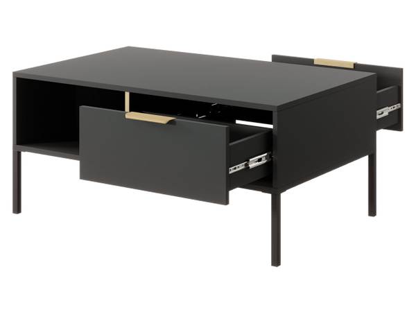 Couchtisch Lars 2S  Gold - Grau - Holzwerkstoff - 60 x 44 x 97 cm