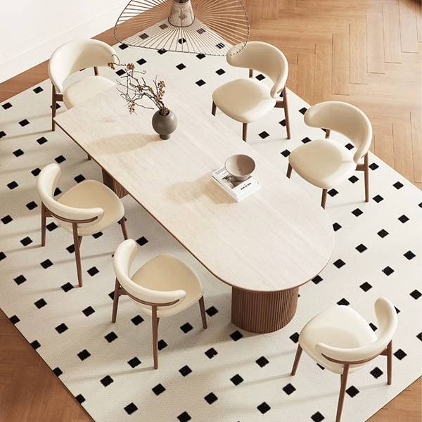 Esstisch BUDS200 Braun - Stein - 75 x 80 x 200 cm