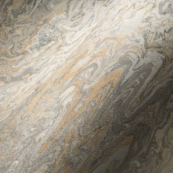 Tapete Marmoroptik Beige Silber Gold Beige - Silber