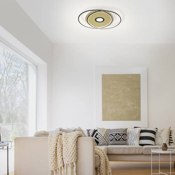 LED Deckenlampe rund Q-AMIRA Smart Home Schwarz