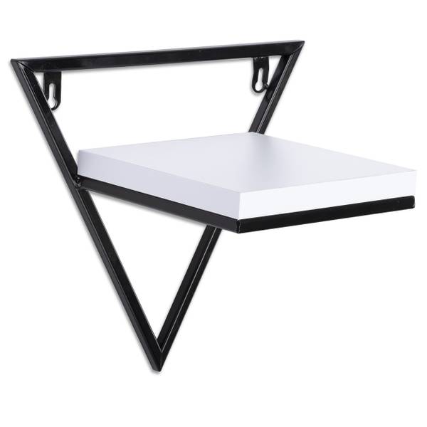 Wandregal 10-1580-cz-b Schwarz - Weiß - Metall - 18 x 28 x 28 cm