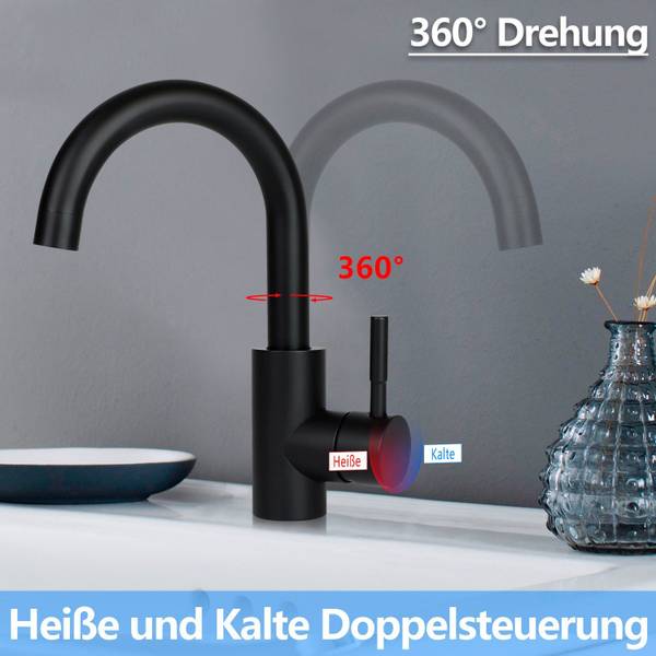 Küchenarmatur Voreni Schwarz