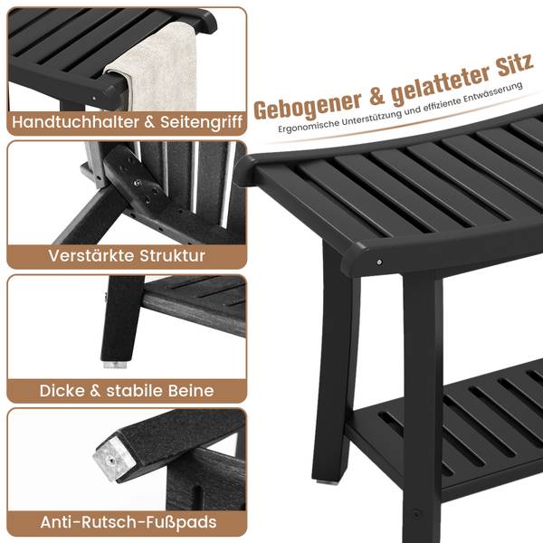 Duschbank NM9071 Schwarz