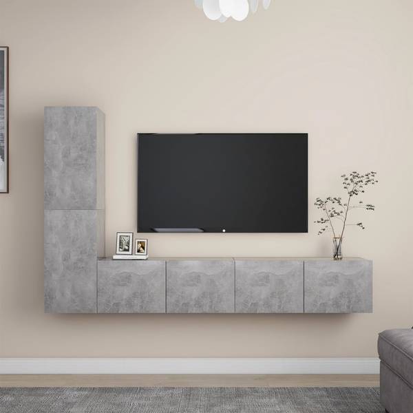 TV-Schrank 3006908-2 (4-teilig) Grau - Holzwerkstoff - 80 x 30 x 30 cm