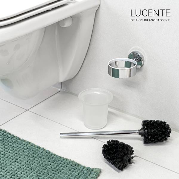 Toilettenbürste Lucente 67710 Silber - Metall - 12 x 35 x 15 cm