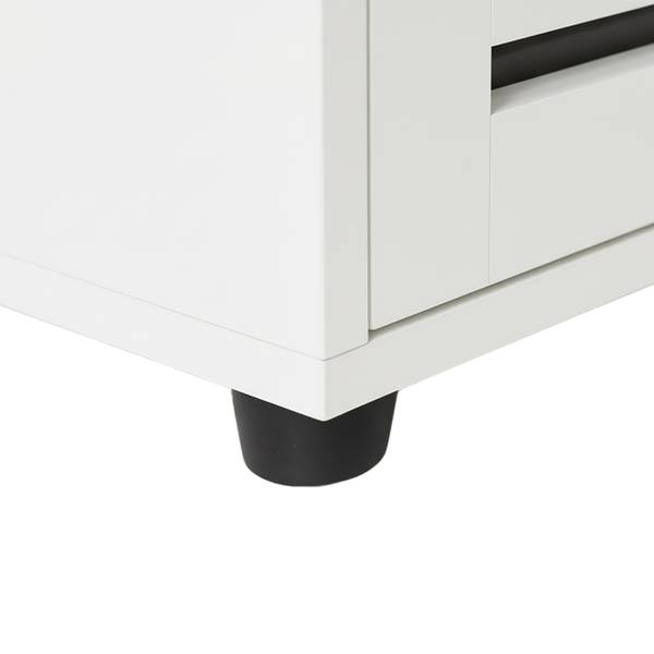 Waschbeckenunterschrank Lamellentüren Schwarz - Weiß