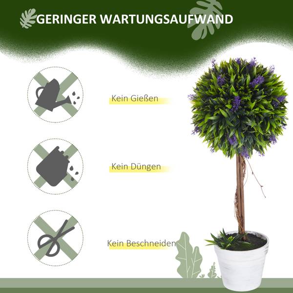 Kunstpflanze 830-704V00GN 2er Set Grün