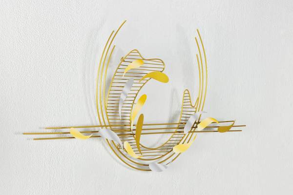 Wanddeko Wohnzimmer Jec Gold - Metall - 121 x 53 x 6 cm