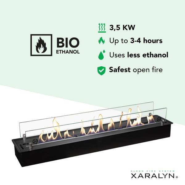 Bioethanol-Kamin Ethanolbrenner XL Schwarz