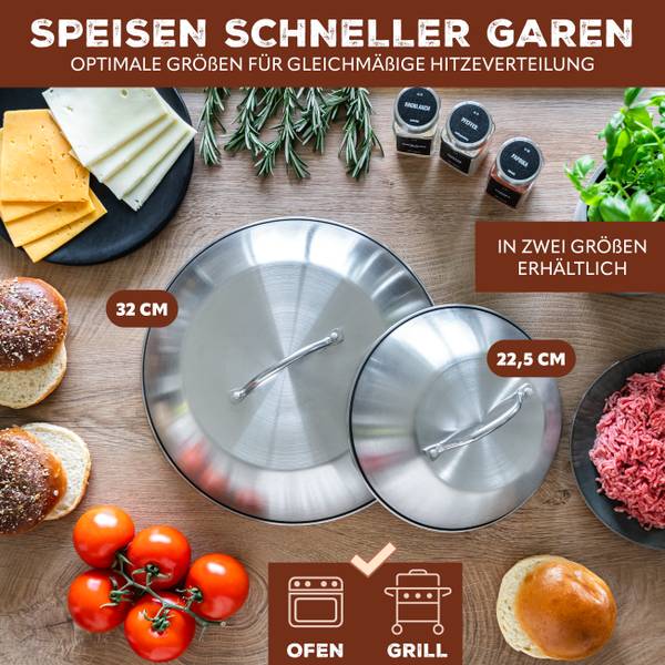 Burgerhaube 14178 Silber - Metall - 32 x 12 x 32 cm