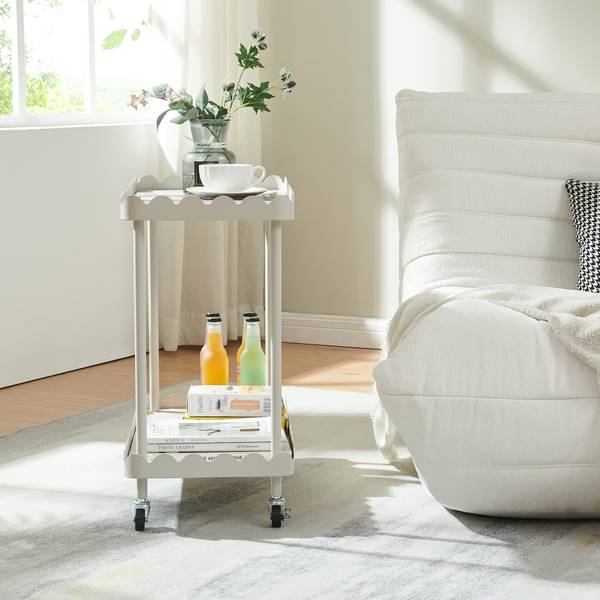 Servierwagen Bolmanralu rollbar Grau - Stahl - 61 x 60 x 31 cm