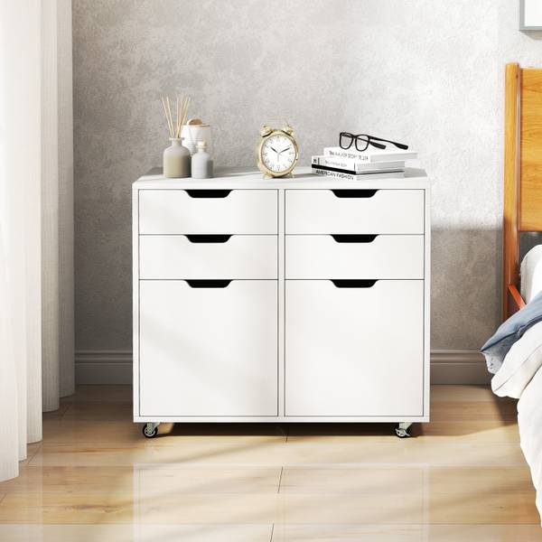 Kommoden VH34247ITDE Weiß - Holzwerkstoff - 40 x 65 x 73 cm