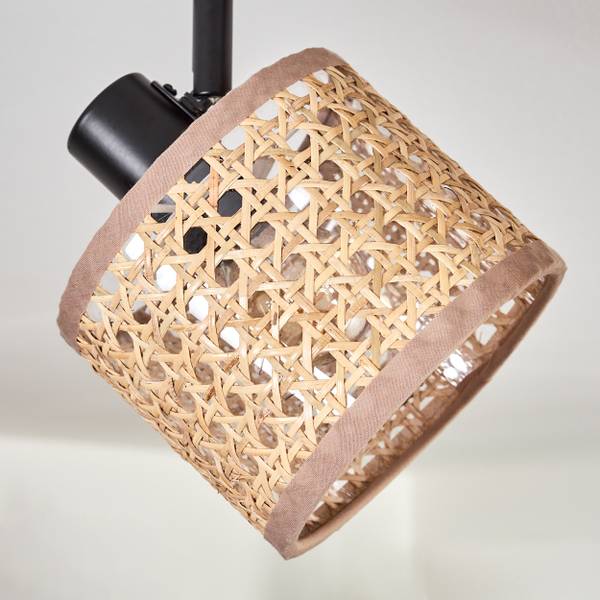 Deckenleuchte Varoni Beige - Schwarz - 16 x 24 x 37 cm - Flammenanzahl: 2 - Metall