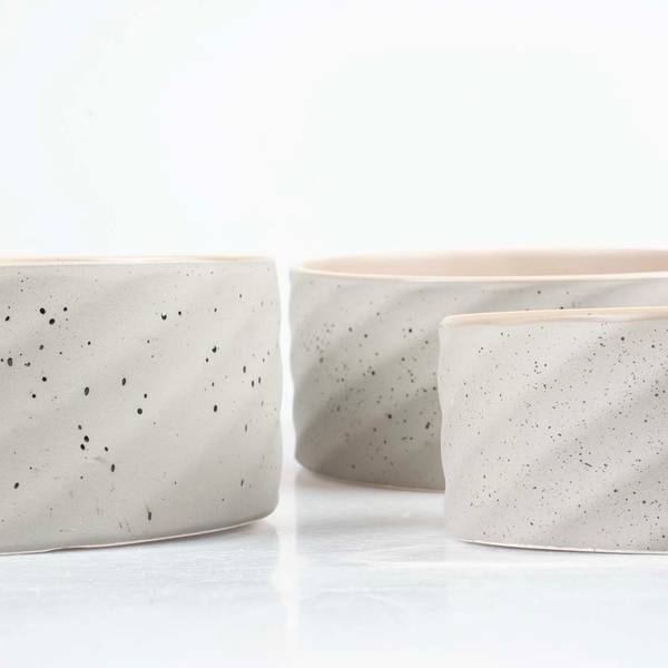 Futternapf Stone Wavy Dune 18 x 8 x 18 cm