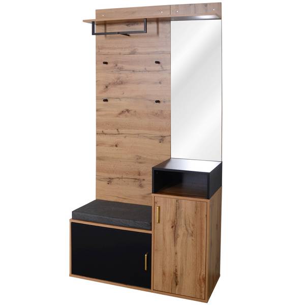 Garderobe Naks Braun - Holzwerkstoff - 104 x 190 x 39 cm