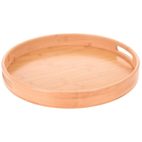 Frühstückstablett, rund Ø 40 cm, Bambus Braun - Bambus - 40 x 5 x 40 cm