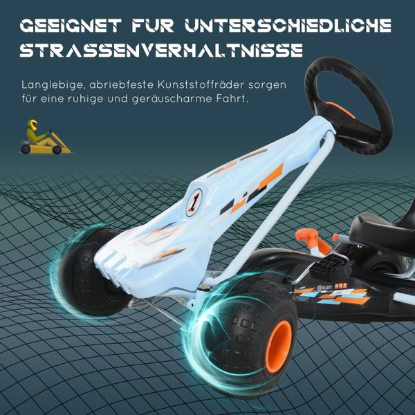 Pedal Go-Kart CT134 Blau - Metall - 66 x 59 x 97 cm