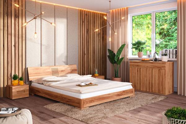 Bett JANA E-3 Kernbuche - 90 x 210 cm