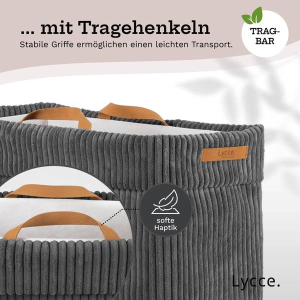 Nischenwäschekorb Schiefer Dunkelgrau