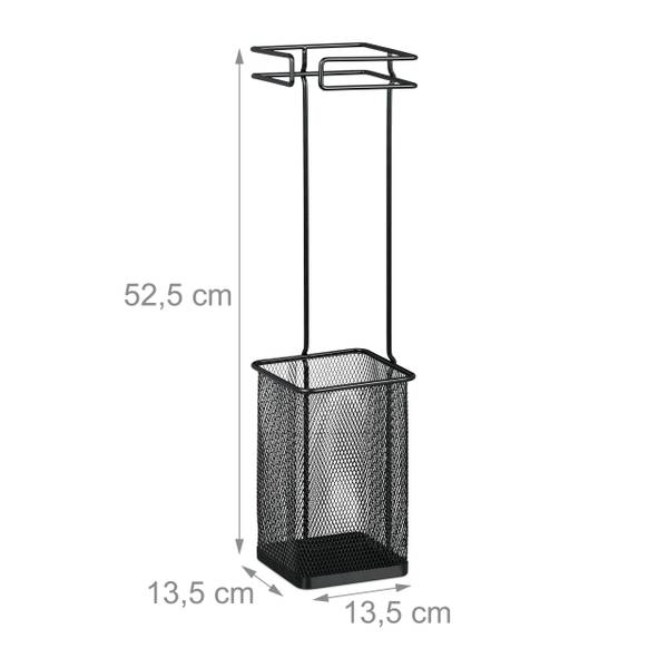 Regenschirmständer aus Metall Schwarz