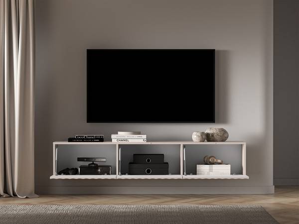 TV-Hängeboard DERRIVA Beige - Melamin - 170 x 32 x 37 cm