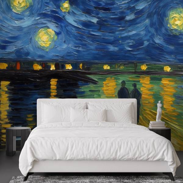 Papier peint nuit étoilée sur le rhodan 300 x 210 cm
